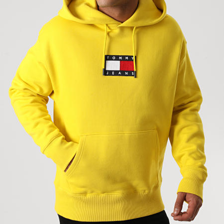 Tommy Jeans - Sweat Capuche Small Flag 8726 Jaune