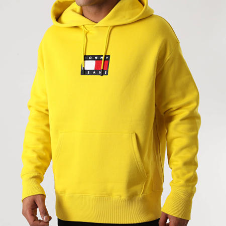 Tommy Jeans - Sweat Capuche Small Flag 8726 Jaune