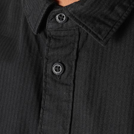Tommy Jeans - Chemise Manches Longues Textured Stripe Logo 8774 Noir