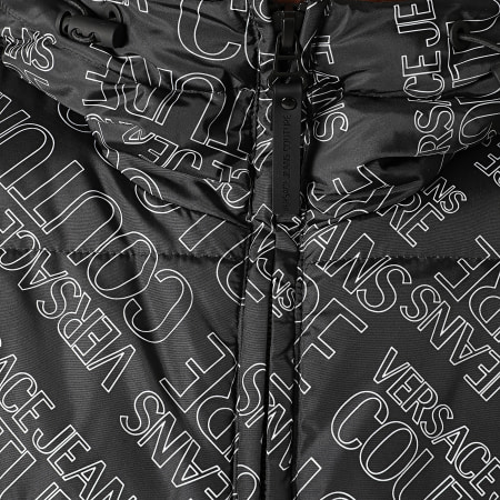 Versace Jeans Couture - Doudoune Capuche Print Logomania E5GZB913-25163 Noir