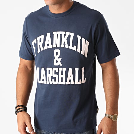 Franklin And Marshall - Tee Shirt JM3011-1000P01 Bleu Marine