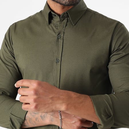LBO - Chemise Manches Longues Slim Fit 1421 Vert Kaki