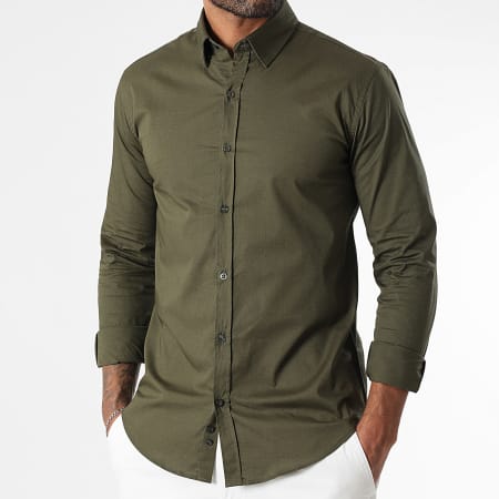 LBO - Chemise Manches Longues Slim Fit 1421 Vert Kaki