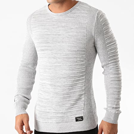 Paname Brothers - Pull PNM-207 Gris Chiné