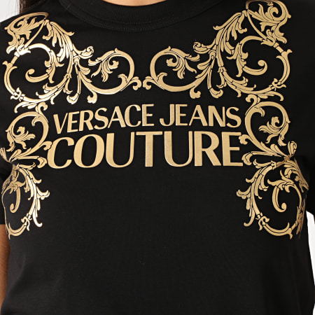 Versace Jeans Couture - Tee Shirt Femme Renaissance B2HZB7TA-30319 Noir Doré