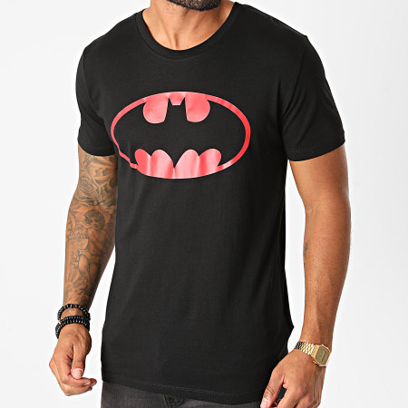 DC Comics - Tee Shirt Batman Logo Noir Rouge