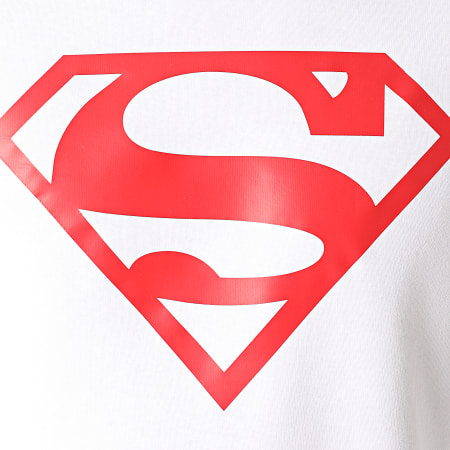 DC Comics - Sweat Crewneck Superman Logo Blanc Rouge