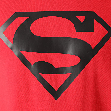 DC Comics - Tee Shirt Superman Logo Rouge Noir