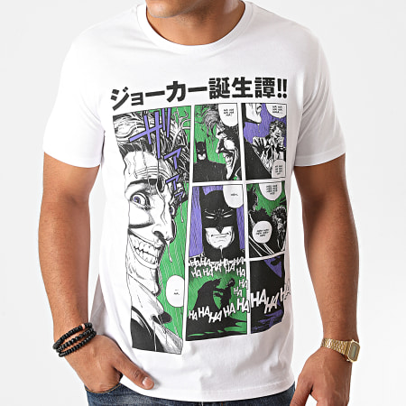 DC Comics - Tee Shirt Joker Comics Blanc