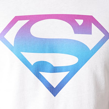 DC Comics - Tee Shirt Superman Gradient Logo Blanc