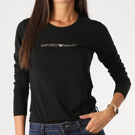 Emporio Armani - Tee Shirt Manches Longues Femme 163229-0A219 Noir