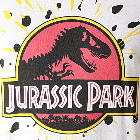 Jurassic Park - Tee Shirt Jurassic Park Splatter Blanc