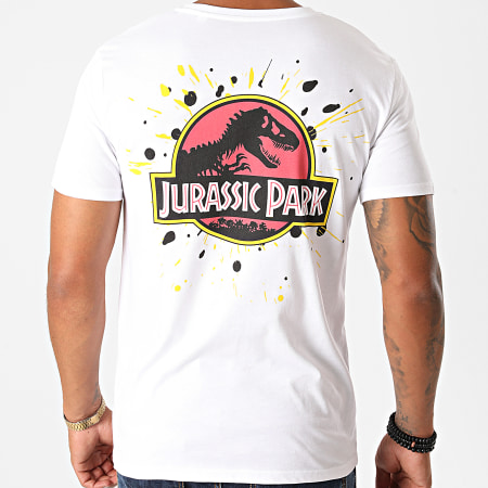 Jurassic Park - Tee Shirt Jurassic Park Splatter Back Blanc
