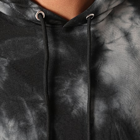 Ikao - Sweat Capuche Tie And Dye LL114 Noir Gris Anthracite