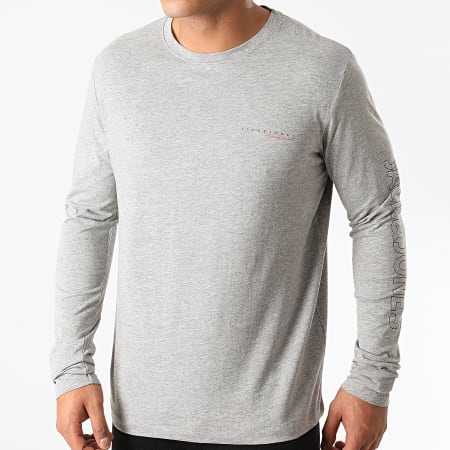 Jack And Jones - Tee Shirt Manches Longues Clayton Gris Chiné