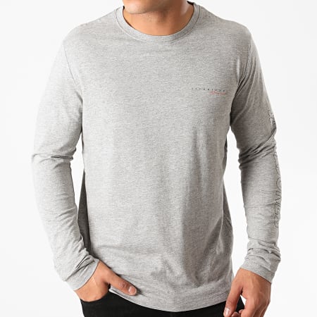 Jack And Jones - Tee Shirt Manches Longues Clayton Gris Chiné