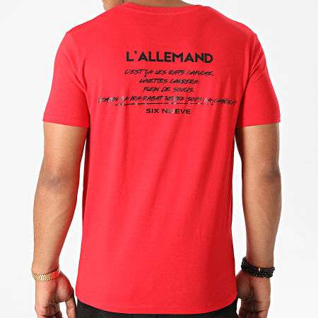 L'Allemand - Camiseta Ratas Rojo Negro