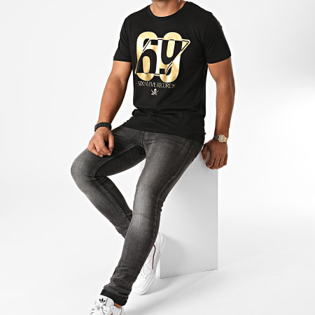 L'Allemand - Camiseta 69 Negro Oro