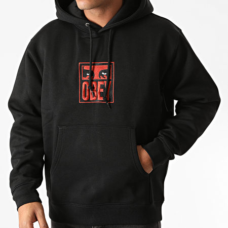 Obey - Sweat Capuche Stack Noir