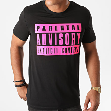 Parental Advisory - Tee Shirt Logo Noir Rose