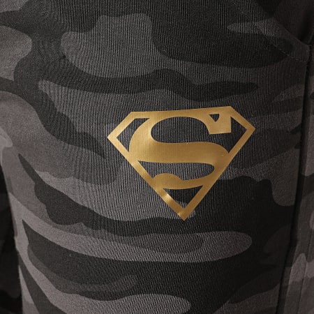 DC Comics - Pantalon Jogging Superman Logo Camouflage Noir Doré