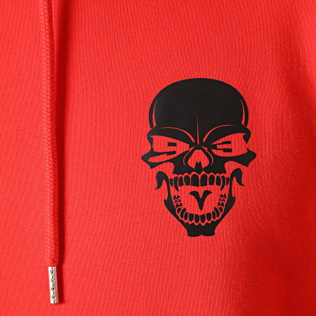 Untouchable - Sweat Capuche Logo Back Rouge Noir