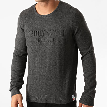 Teddy Smith - Pull Wist Gris Anthracite Chiné