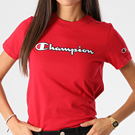 Champion - Tee Shirt Femme 113194 Rouge