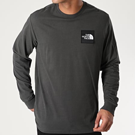 The North Face - Tee Shirt Manches Longues Boruda A4C9I Gris Anthracite