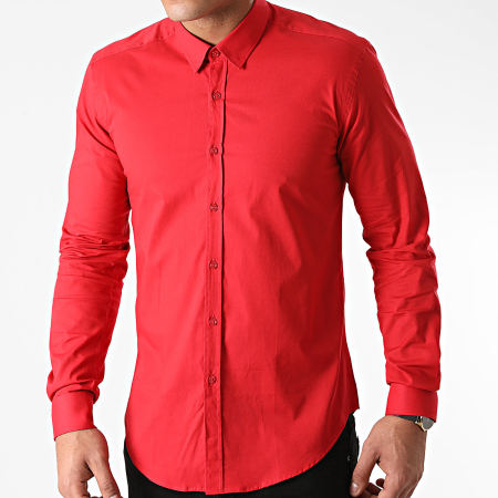 LBO - Chemise Manches Longues Slim Fit 1422 Rouge