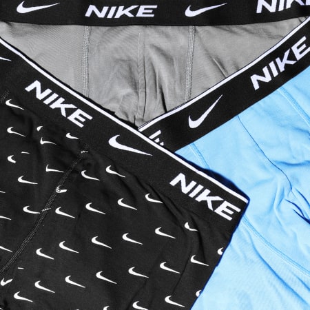 Nike - Lot De 3 Boxers Everyday Cotton Stretch KE1008 Noir Gris Bleu