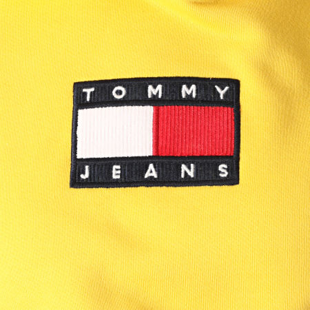 Tommy Jeans - Sweat Capuche Femme Crop Tommy Flag 8975 Jaune
