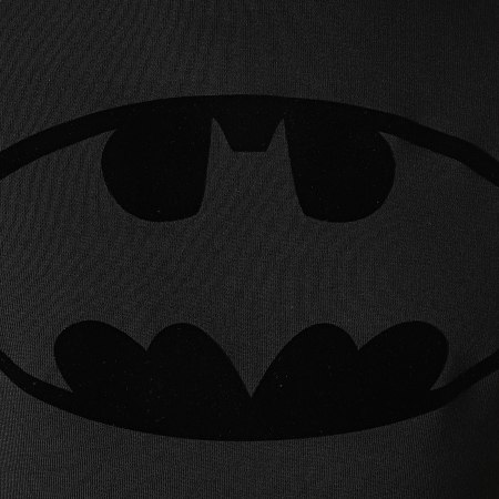 DC Comics - Sudadera De Cuello Redondo De Terciopelo Con Logotipo De Batman Negro Negro