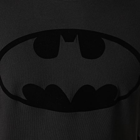 DC Comics - Camiseta de terciopelo con logo de Batman Negro Negro