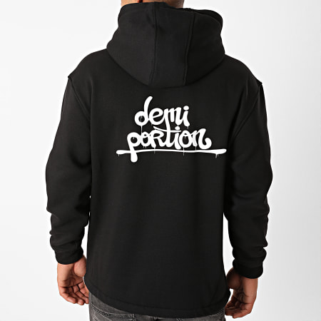 Demi Portion - Sudadera Outdoor con cremallera y logo en el cuello Negro