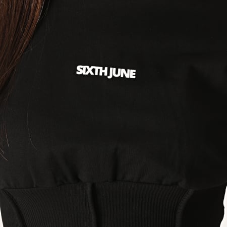 Sixth June - Tee Shirt Femme Crop W32460VTS Noir