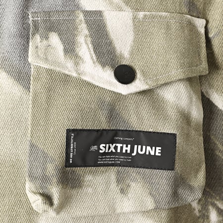 Sixth June - Veste Jean M21890CJA Vert Kaki Camouflage