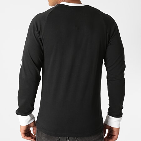 Adidas Originals - Tee Shirt Manches Longues A Bandes DV1560 Noir