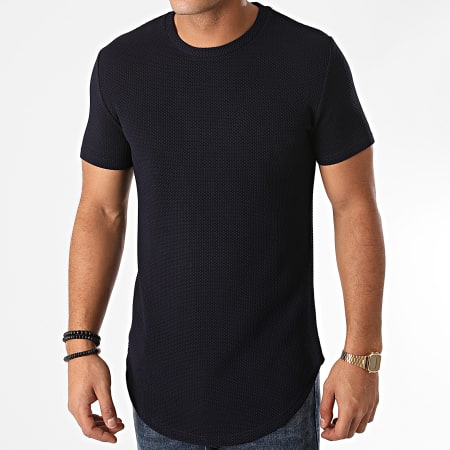 John H - Tee Shirt Oversize XW04 Bleu Marine