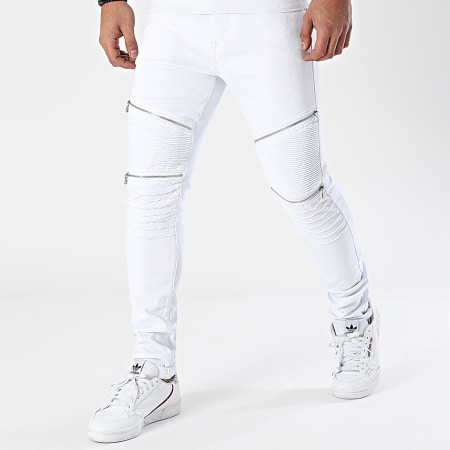 LBO - Jean Skinny Avec Zips B818 Blanc