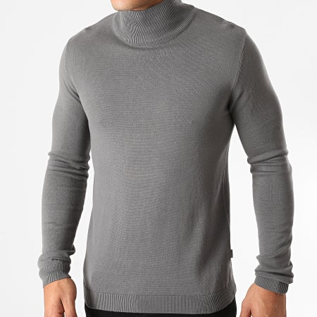 Solid - Sweat Col Montant Luno Gris Anthracite