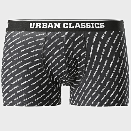 Urban Classics - Pack De 2 Boxers TB1277 Negro Gris Jaspeado