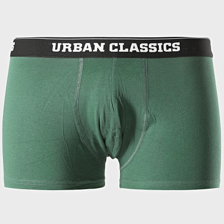 Urban Classics - Lot De 3 Boxers TB3708 Vert Gris Chiné Noir