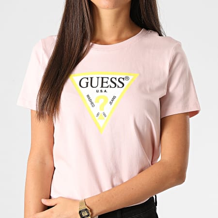 Guess - Tee Shirt Femme W0BI25-I3Z11 Rose Clair