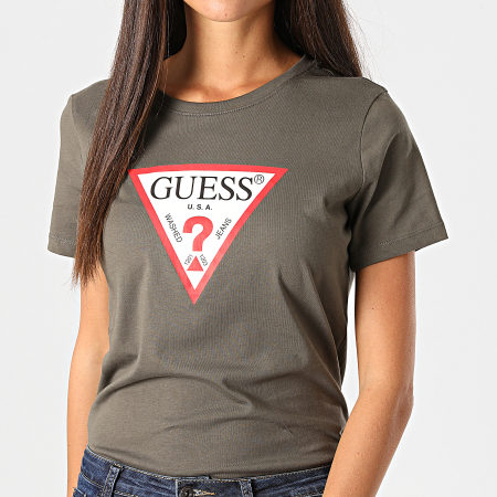 Guess - Tee Shirt Femme W0BI25-I3Z11 Kaki