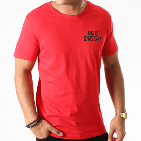 Cheu-B - Ushy Camouflage Back Camiseta Roja