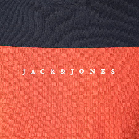 Jack And Jones - Tee Shirt Pro Blanc Orange Bleu Marine