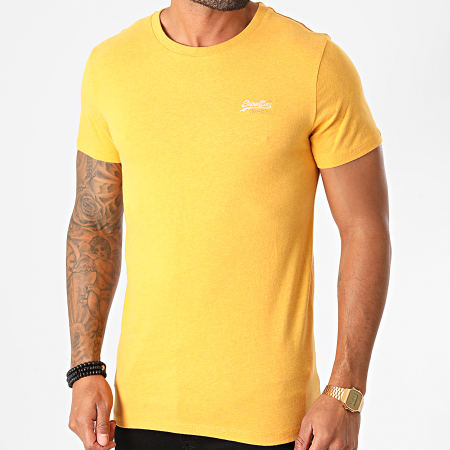Superdry - Tee Shirt OL Vintage Embroidered M1010222A Jaune Chiné