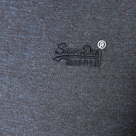 Superdry - Tee Shirt Manches Raglan OL Baseball M1010387A Bleu Marine Chiné