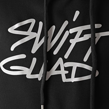 Swift Guad - Sudadera negra con capucha de rotulador reflectante